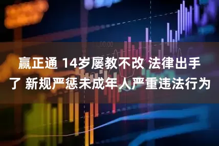 赢正通 14岁屡教不改 法律出手了 新规严惩未成年人严重违法行为